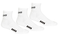 RUSH NEW ENGLAND CAPELLI SPORT  3 PACK QUARTER CREW SOCKS --WHITE