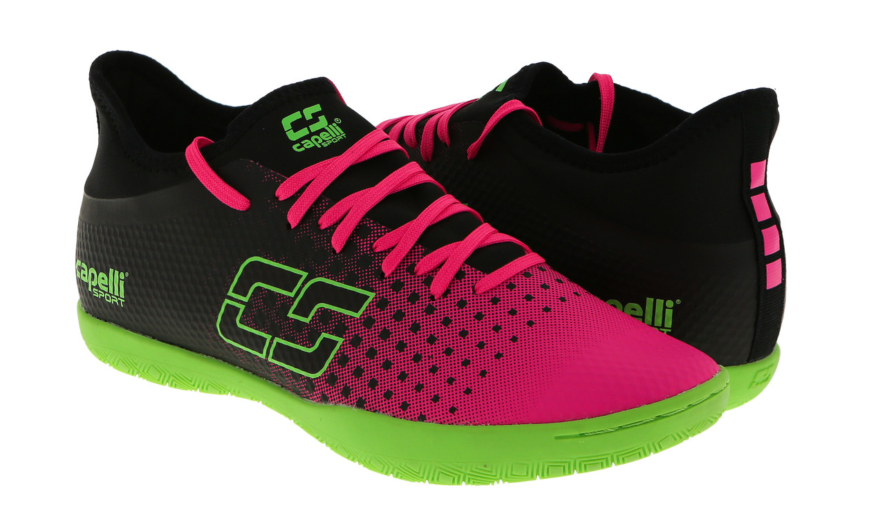 NYSC CS FUSION INDOOR SOCCER SHOES -- NEON PINK NEON GREEN ...