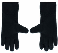 FLEECE GLOVE WITH TOUCH FINGER   --  BLACK WHITE
