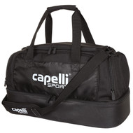 ECLIPSE SELECT MINNESOTA 4 CUBE HARD BOTTON DUFFLE BAG WITH INTERIOR POCKETS -- BLACK WHITE