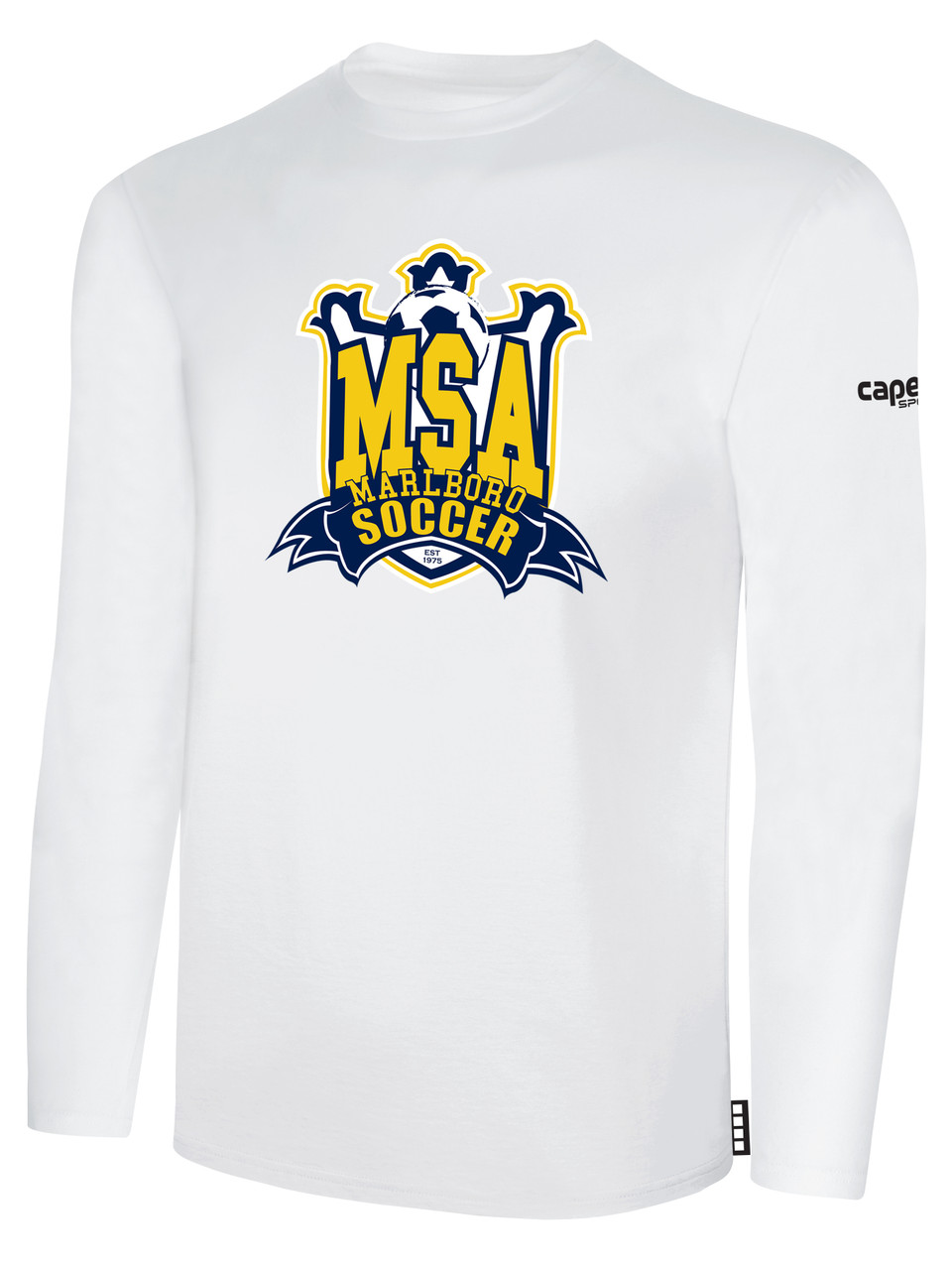 Marlboro Basics Long Sleeve Tee Shirt White Black Capelli Sport