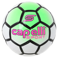 PAL BOWERY HAND STITCHED SOCCER BALL--NEON GREEN WHITE BLACK