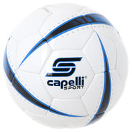 PAL ATOM HAND STITCHED SOCCER BALL--WHITE PROMO BLUE BLACK