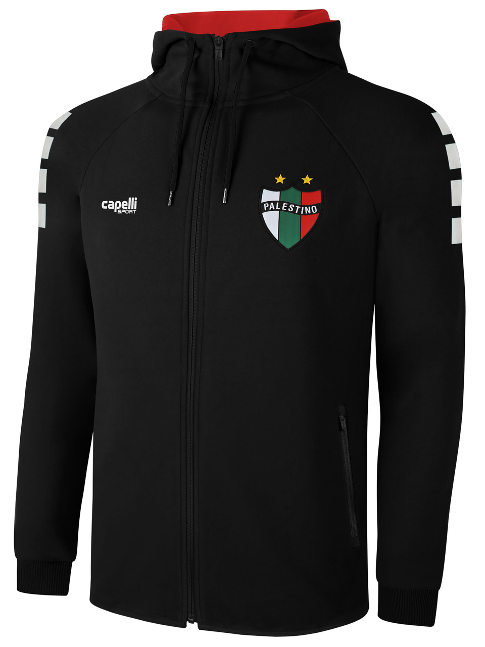Palestino Lifestyle Tech Fleece Zip Hoodie Black Capelli Sport