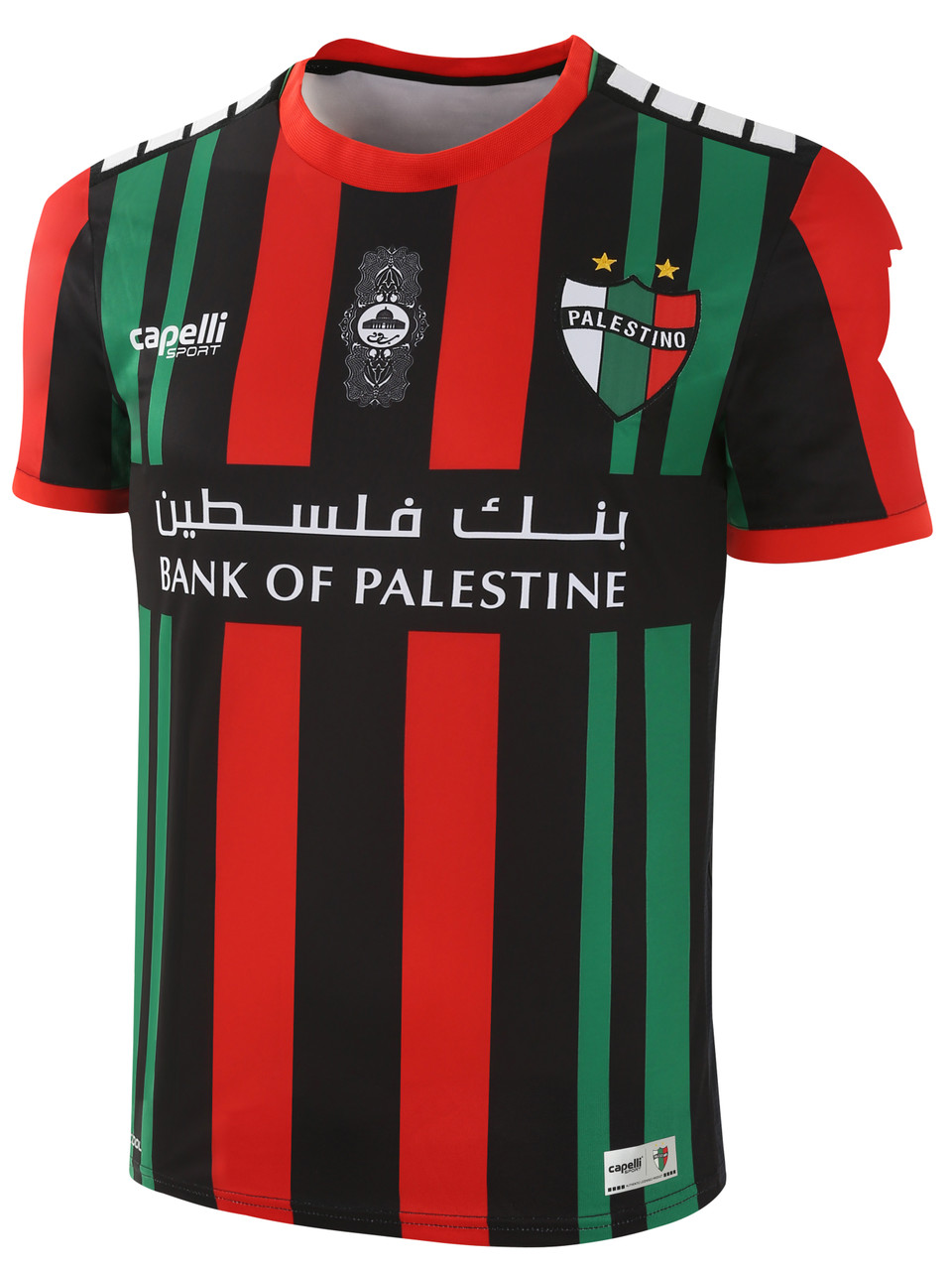 PALESTINO SHORT SLEEVE JERSEY -- BLACK WHITE - Capelli Sport