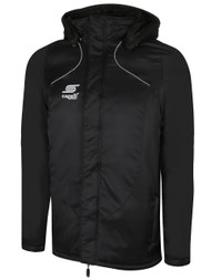 TEST HCI ACADEMY STADIUM COAT -- BLACK WHITE
