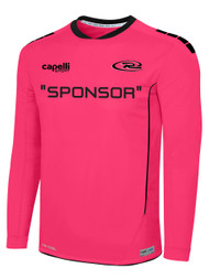 RUSH OREGON SPARROW MATCH LONG SLEEVE GOALIE JERSEY  --  NEON PINK BLACK