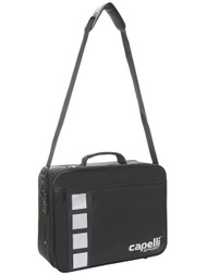 ALBION TEMECULA PB 4 CUBE PRO MEDICAL BAG WITH INSIDE POCKETS & VELCRO STARPS --  BLACK SILVER