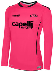 RUSH MISSISSIPPI SPARROW MATCH LONG SLEEVE GOALIE JERSEY -- NEON PINK BLACK