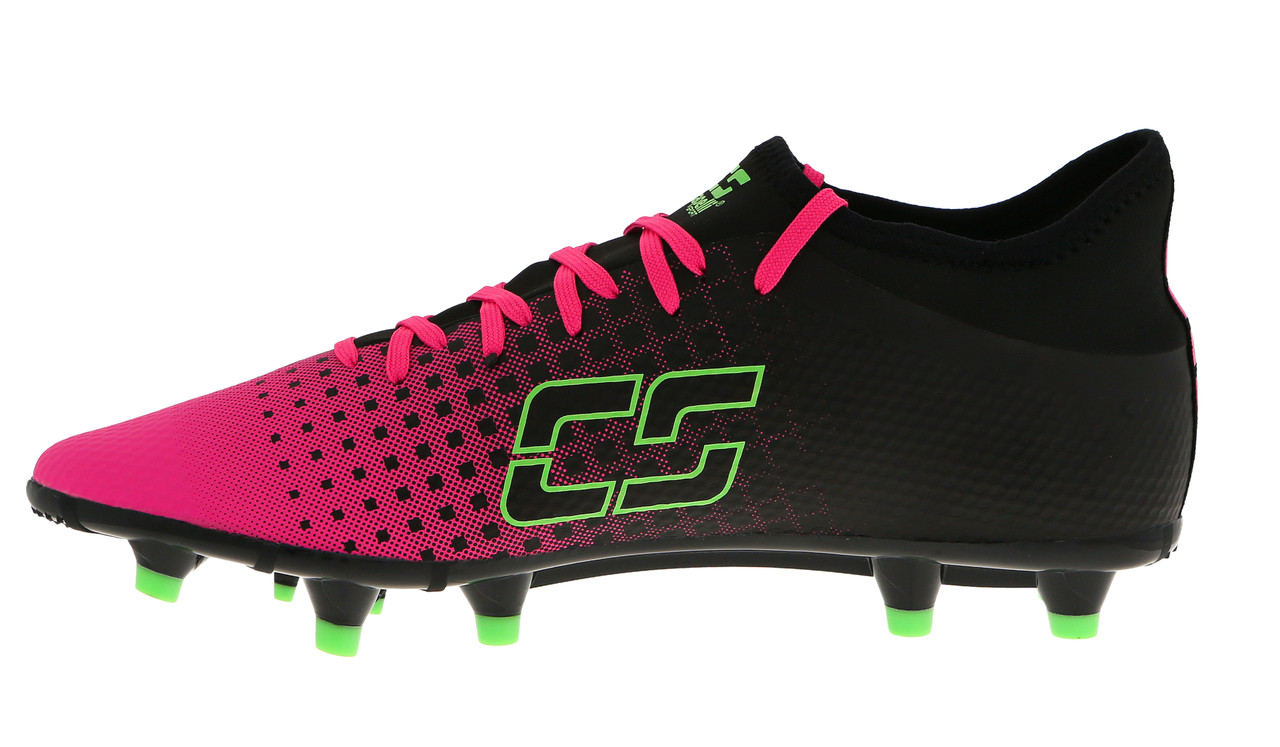 neon pink soccer cleats