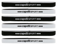 ARKANSAS CAPELLI SPORT 6-PACK ELASTIC HEADWRAP SET W/ SILICON LINING BLACK WHITE 