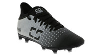 MERIDEN SC FUSION I FG FIRM GROUND SOCCER CLEATS -- BLACK SILVER