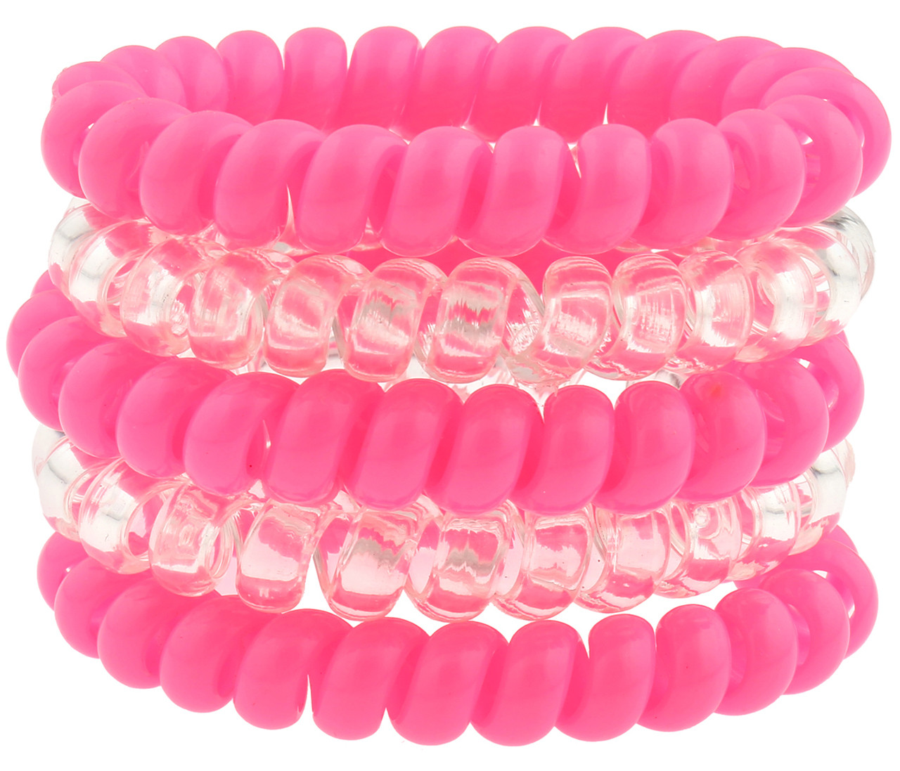 Smufc Capelli Sport 5 Pack Plastic Phone Cord Ponies Pink Capelli Sport