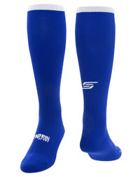 CHELSEA PIERS U15 - U16 SOCCER SOCK --  ROYAL BLUE WHITE