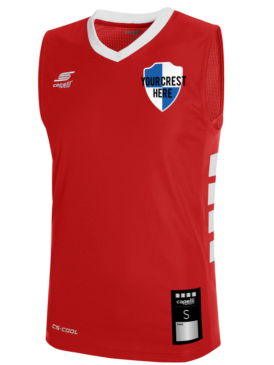 Pal Capelli Sport Uptown Basketball Jersey Red White 13 75