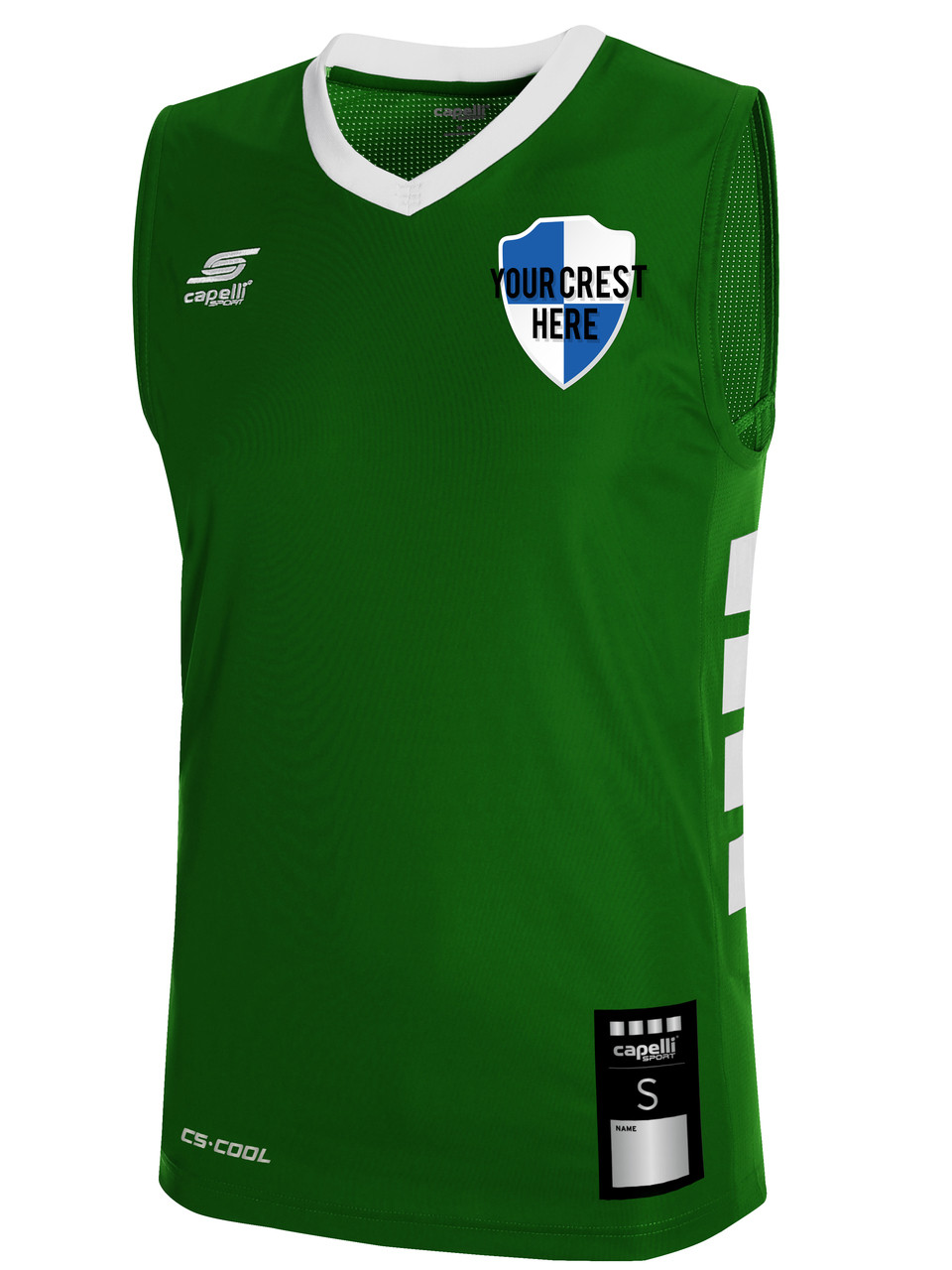 Pal Capelli Sport Uptown Basketball Jersey Green White 13 75 15 Capelli Sport