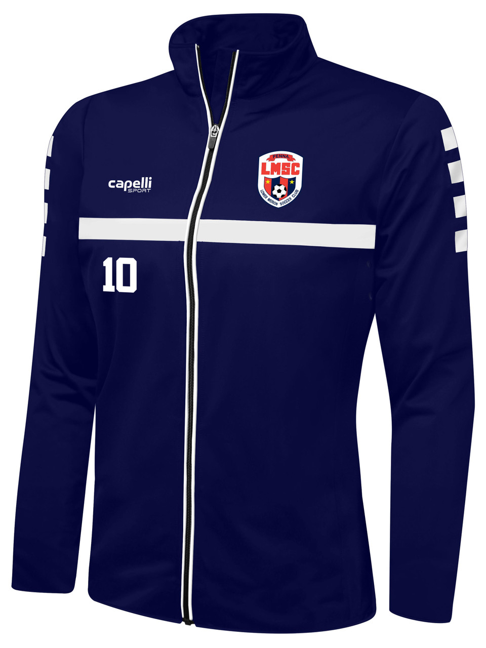 Lower Merion Sparrow Full Zip Training Jacket Navy White Capelli Sport