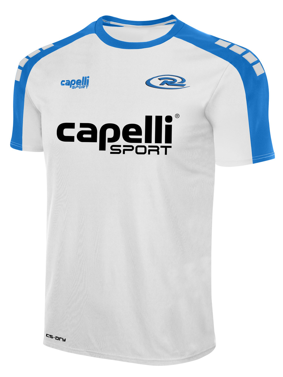 Cajun Rush Lafayette Boys Soho Short Sleeve Match Jersey White Promo Blue Capelli Sport