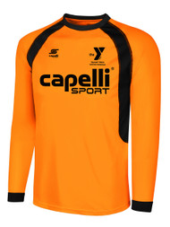 WYCKOFF  YMCA  GOALIE JERSEY -- NEON ORANGE BLACK