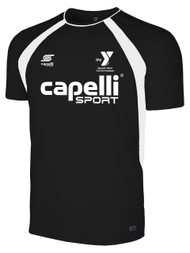 WYCKOFF   YMCA  SHORT SLEEVE TRAINING TOP -- BLACK WHITE