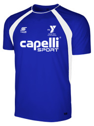 WYCKOFF   YMCA  SHORT SLEEVE TRAINING TOP -- ROYAL BLUE WHITE