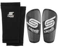 CS  GRADIENT CUBES SHIN GUARDS  --  BLACK SILVER METALLIC
