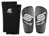 CS GRADIENT CUBES SHIN GUARDS  -- BLACK SILVER METALLIC