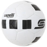 CAPELLI SPORT  4 CUBE MACHINE STITCHED SOCCER BALL -- WHITE BLACK