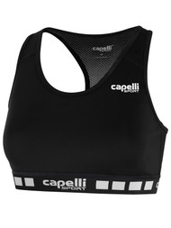 NJ CRUSH WOMEN'S SPORTS BRA BLACK WHITE