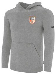 NJ CRUSH FLEECE PULLOVER HOODIE LOGO WEARERS LEFT CHEST LIGHT HEATHER GREY BLACK