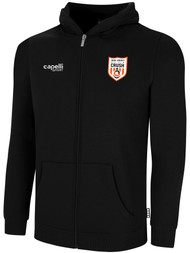 NJ CRUSH BASIC FULL ZIP HOODIE BLACK WHITE