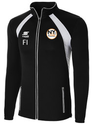 NY STARS PREMIER TRAVEL RAVEN TRAINING JACKET -- BLACK WHITE