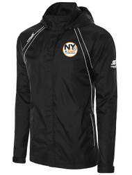 NY STARS PREMIER  RAVEN RAIN JACKET -- BLACK WHITE