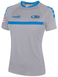 RUSH CONNECTICUT REGIONAL SPARROW SHORT SLEEVE TRAINING JERSEY-- GREY BLUE -- AM IS OUT OF STOCK, PLEASE CHOOSE AL OR AS