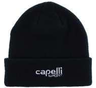 RUSH CONNECTICUT REGIONAL CAPELLI SPORT CHUNKY CUFF BEANIE -- BLACK WHITE