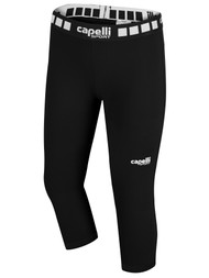 GIRLS AND WOMEN 3/4 PERFORMANCE TIGHTS -- BLACK - ID