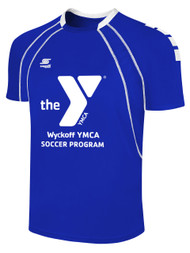 WYCKOFF YMCA  RAVEN SHORT SLEEVE JERSEY  -- ROYAL BLUE WHITE