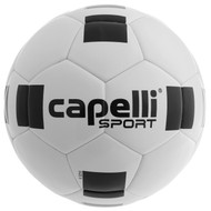 CHARGERS SC 4 CUBE CLASSIC COMPETITION ELITE FIFA QUALITY THERMAL BONDED SOCCER BALL WHITE BLACK 