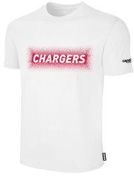 CHARGERS SC SHORT SLEEVE COTTON T-SHIRT "CHARGERS" TEXT FRONT CENTER  WHITE BLACK