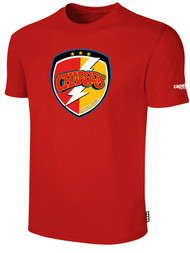 CHARGERS SC SHORT SLEEVE COTTON T-SHIRT LARGE CHARGERS SC CREST FRONT CENTER RED WHITE