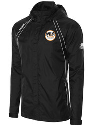 MIAMI STARS PREMIER  RAVEN RAIN JACKET -- BLACK WHITE