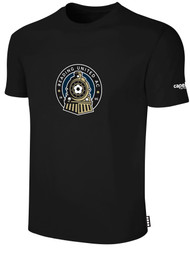 READING UNITED AC SHORT SLEEVE T-SHIRT LARGE TEAM CREST WEARERS CENTER CHEST BLACK WHITE