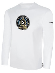 READING UNITED AC LONG SLEEVE COTTON T-SHIRT LARGE TEAM CREST WEARERS CENTER CHEST WHITE BLACK