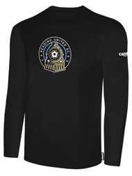 READING UNITED AC LONG SLEEVE COTTON T-SHIRT LARGE TEAM CREST WEARERS CENTER CHEST BLACK WHITE