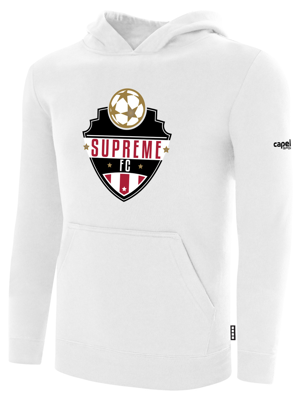 SUPREME FC FLEECE PULL OVER HOODIE SUPREME FC LOGO ON WEARERS FRONT