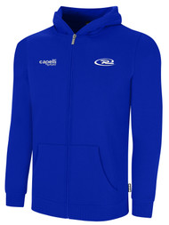 FLEECE FULL ZIP HOODIE -- ROYAL BLUE WHITE  - FR