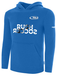 BASIC FLEECE HOODIE CAPELLI SPORT BLUE WHITE MONOCHROME BLACK WHITE LOGO  - AM