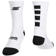  FOUR CUBE CREAW SOCKS   -- WHITE BLACK