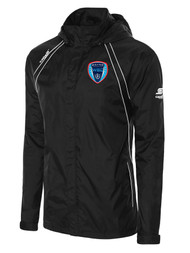 WAYNE SC RAVEN RAIN JACKET  --BLACK  WHITE