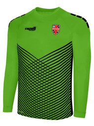 RADNOR MADISON STATIC LONG SLEEVE GOALKEEPER JERSEY WITH PADDING  POWER GREEN BLACK